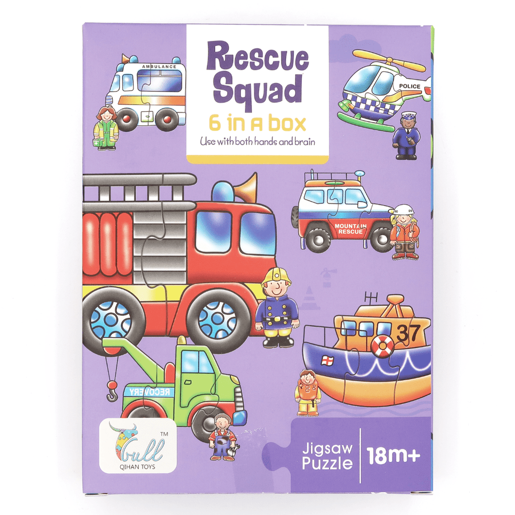 Caja 6 Puzzles Preescolares, Escuadrón de Rescate TBull